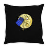 time travel to the moon Throw Pillow