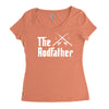 the rodfather   mens funny fishing Women's Triblend Scoop T-shirt