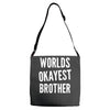 worlds okayest brother funny Adjustable Strap Totes