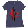 captain america flag abstract Ladies Fitted T-Shirt