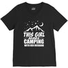 Camper Couple Girl White V-Neck Tee