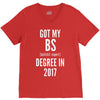 bs degree funny graduation V-Neck Tee