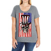 july 4th skull Ladies Curvy T-Shirt