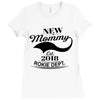 New Mommy 2018 Rokie Dept. Ladies Fitted T-Shirt
