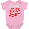 zero hair 100 awesome Baby Onesie