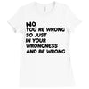 no. you're wrong Ladies Fitted T-Shirt