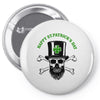 happy saint patrick day skull Pin-back button