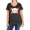 Bacon Egg Skull Ladies Curvy T-Shirt