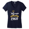 kings are born in 1960 Women's V-Neck T-Shirt