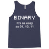 binary geek t shirt 2xl code funny pixels nerdy cpu linux programmer n Tank Top