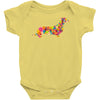 dachshund flower 2 Baby Bodysuit
