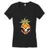 Tropical Pineapple Women's V-Neck T-Shirt