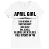 Super April Girl Ladies Fitted T-Shirt