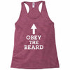 obey the beard funny Racerback Tank