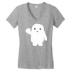 adipose doctor who Women's V-Neck T-Shirt