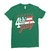 happy 4th of july Ladies Fitted T-Shirt