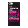quens are born in march iPhone 7 Case