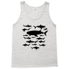 shark chart light blue t shirt Tank Top