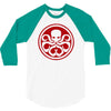 red skull logo avengers marvel comics gift 3/4 Sleeve Shirt