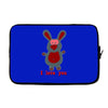i love you bunny hare rabbit cupid couple kiss fun Laptop sleeve
