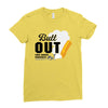 Butt Out Lung Cancer Awareness Ladies Fitted T-Shirt