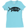 evolve t shirt small funny evolution science atheist darwin atheism fi Ladies Fitted T-Shirt
