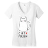 cat love person! Women's V-Neck T-Shirt