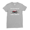 case ih red tractor boy comin' through Ladies Fitted T-Shirt