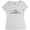 Heart Rhythm Music Women's Triblend Scoop T-shirt