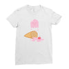 ice cream ghost Ladies Fitted T-Shirt