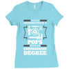 Never Underestimate A Pops With An Engineer Degree Ladies Fitted T-Shirt