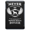 woman with a boxer iPad Mini