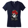 Skull Girl Women's V-Neck T-Shirt