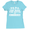 papa gift day shirt grandfather tee best Ladies Fitted T-Shirt
