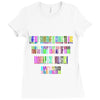 ONE DAY SOMAONE IS GOING TO HUG YOU SO TIGHT THAT ALL OF YOUR BROKEN P Ladies Fitted T-Shirt