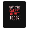 why is the carpet all wet todd.. Mousepad