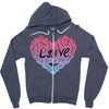 love (4) Zipper Hoodie