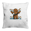 chewie and porgs Throw Pillow