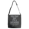 ohn lennon you may say... Adjustable Strap Totes