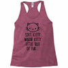 weird kitty Racerback Tank