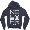 neyma white logo Zipper Hoodie
