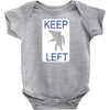 keep left shark Baby Bodysuit
