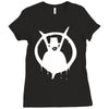 new v for vendetta logo Ladies Fitted T-Shirt