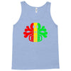 rasta skull and crossbones reggae dub club rave Tank Top