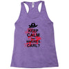 keep calm and where's carl tshirt the walking zombie tee apocalypes fu Racerback Tank