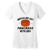 waffles are just pancakes with abs Women's V-Neck T-Shirt