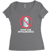 stop the intolerance Women's Triblend Scoop T-shirt