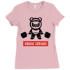 panda strong Ladies Fitted T-Shirt