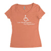 i am handicapped i'm psychotic Women's Triblend Scoop T-shirt