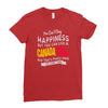 you can't buy happiness but you can live in canada Ladies Fitted T-Shirt